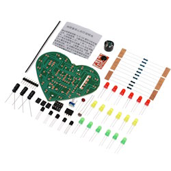 Radio constructor  Flashing heart 18 LEDs with melody