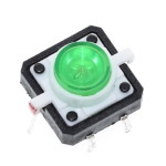 Кнопка тактова<gtran/> TACT 12x12-7.3 Green LED