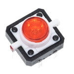 Кнопка тактова<gtran/> TACT 12x12-7.3 Red LED