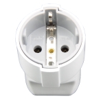 Cable socket<gtran/> Socket for cable with grounding WHITE [16A, 250V]<gtran/>