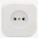 Recessed socket<gtran/> RS10-172 10A 250V white<gtran/>