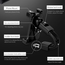 Тримач телефону краб для мотоцикла кріплення під гвинт