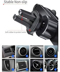  Car phone holder self-locking on grating mini black