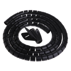 Organizer flexible cable duct 28 mm BLACK [1m]