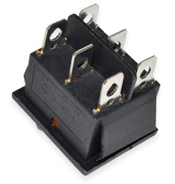 Key switch KCD2-202N-2 ON-ON 6pin YELLOW