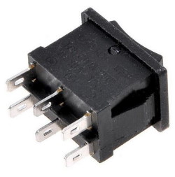 Key switch  KCD1-223-1 ON-OFF-ON 6pin black