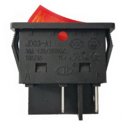 Перемикач клавішний JD03-A1-F7-T2 (KCD4) 250V 30A 4pin ON-OFF