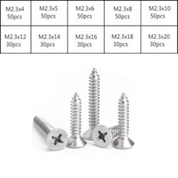 Set of stainless steel screws KA2.3 400pcs. stainless steel 304