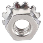 Stainless nut M10 hexagonal with stainless steel groover. 304