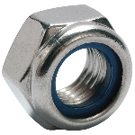 Stainless nut M10 hex self-stop. stainless steel 304