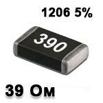 SMD resistor<gtran/> 39R 1206 5%