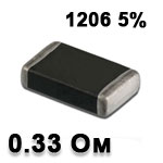 Резистор SMD<gtran/> 0.33R 1206 5%