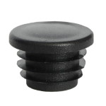 Plug for round pipe D=18mm inner black