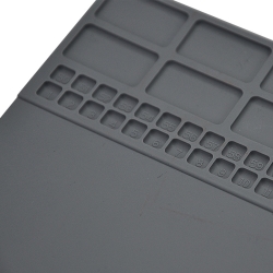 Heat-resistant silicone mat 405x305x3mm gray