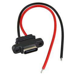 Body socket USB Type-C 2pin с проводом L=100mm R1-1
