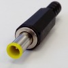 Power plug 6.0/4.3x1.2mm L = 9mm with pin plastic