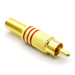 Plug to cable RCA VT-339R tulip gold red