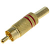 Plug to cable RCA CC-010R tulip gilded red