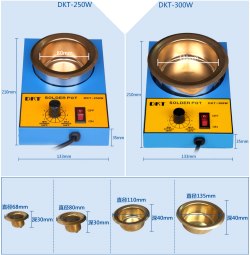 Crucible for tin DKT-41C [220V, 300W, d=100mm] solder pot