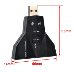  USB module USB-sound card 7.1 virtual  4 jacks