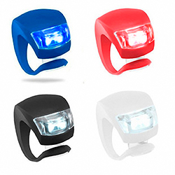 Bicycle flashlight overall  HEAD black [2LED, RED glow]
