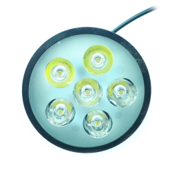 Фара для вело-мото техники 6LED 18Вт, 12-80В, чёрная