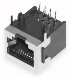 Гніздо TJ6-8p8c RJ45 на плату горизонтальне