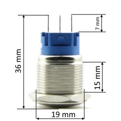 Anti-vandal button LAS1-19B-11L Without backlight, with fixing rev. 2