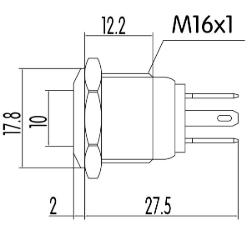 Індикатор антивандальний HS16F-LED/J/N/12-24V/RGB