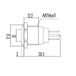 Індикатор антивандальний HS16F-LED/J/N/3-48V/RED