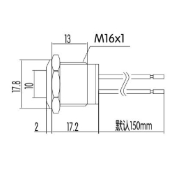 Індикатор антивандальний HS16F-LED/L/N/3-48V/BLUE