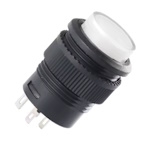 Кнопка R16-503BD-W без фиксации OFF-(ON), Белая