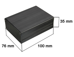 Aluminum housing 100*76*35MM aluminum case BLACK