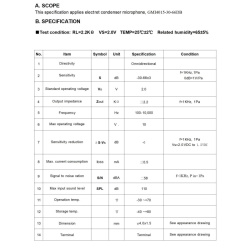 Микрофон электретный GMI4015