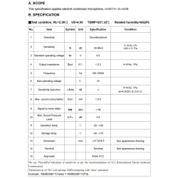Микрофон электретный GMI9745