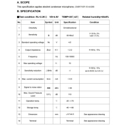 Микрофон электретный GMI9745P