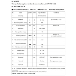 Микрофон электретный GMI9767P