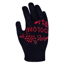 Garden gloves with PVC pattern, black