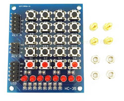 Keyboard -  5x4 Button Matrix, 8 LEDs
