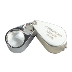 Hand-held folding magnifier MG21007  LED, x20, d=21mm