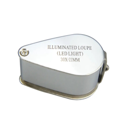 Hand-held folding magnifier MG21007  LED, x20, d=21mm