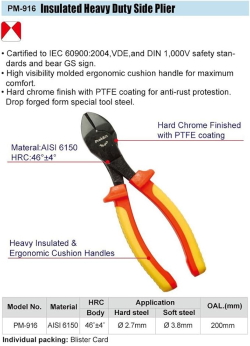Бокорізи ProsKit PM-916 [діелектричні, 1000 В]