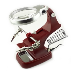 PCB holder with magnifier TH7023B red