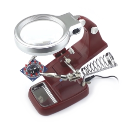 PCB holder with magnifier TH7023B red