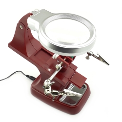 PCB holder with magnifier TH7023B red