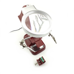 PCB holder with magnifier TH7023B red