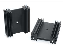 Радіатор алюмінієвий 38*34*12MM TO-247 BLACK (with pins)