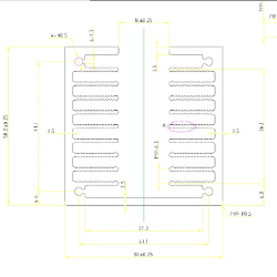 Радіатор алюмінієвий 50*50*150MM-type1 aluminum heat sink