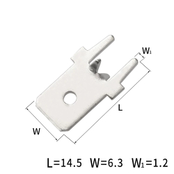 Клема ножова Вилка на плату 6.3*0.8mm
