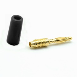 Banana fork 2mm HM-545B plastic black
